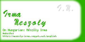 irma meszoly business card